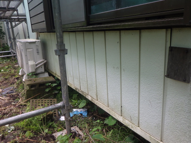 １階金属壁の状態です