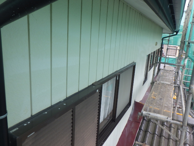 高圧洗浄後の２階外壁の状態です