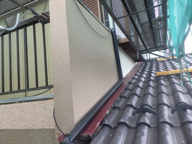 高圧洗浄後の２階外壁の状態です