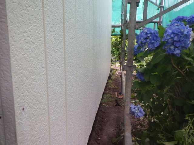 高圧洗浄後の１階外壁の状態です