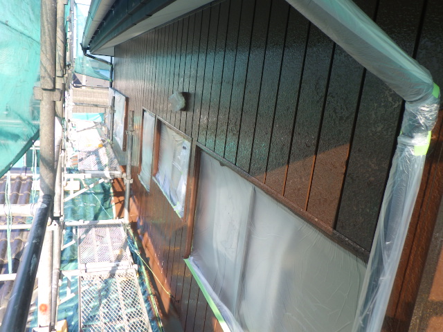 上塗り塗装終了です