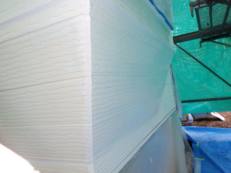 本日施工後の外壁面の状態です