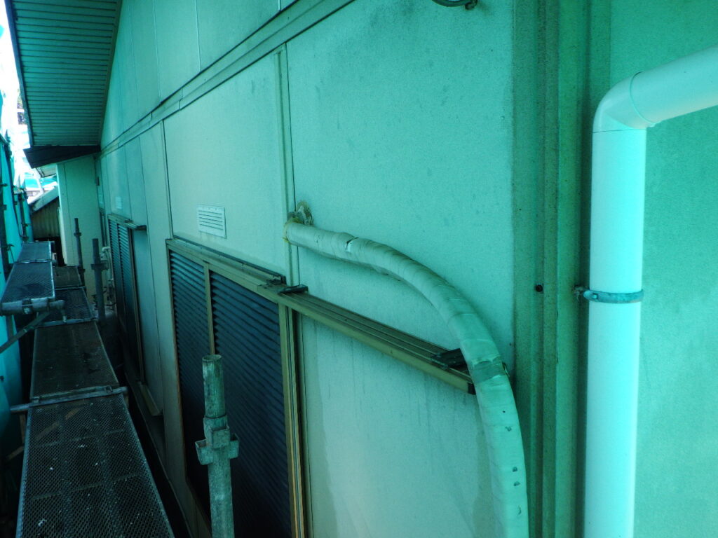 外壁の高圧洗浄終了です