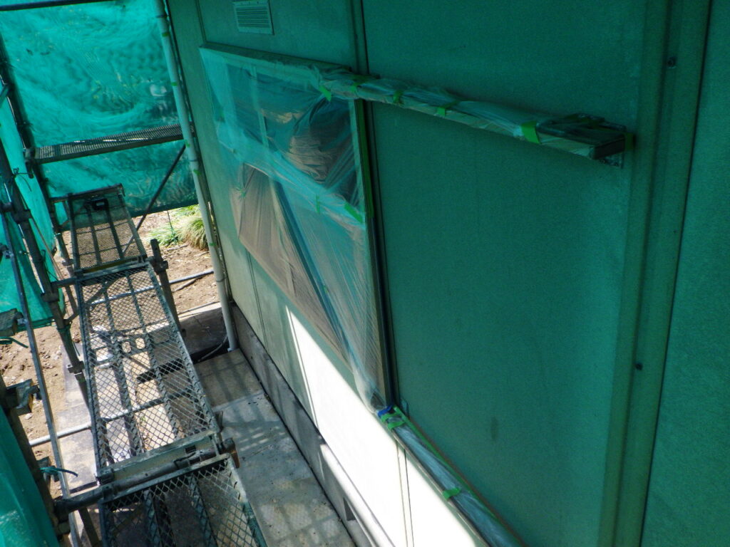 窓養生が終了しました