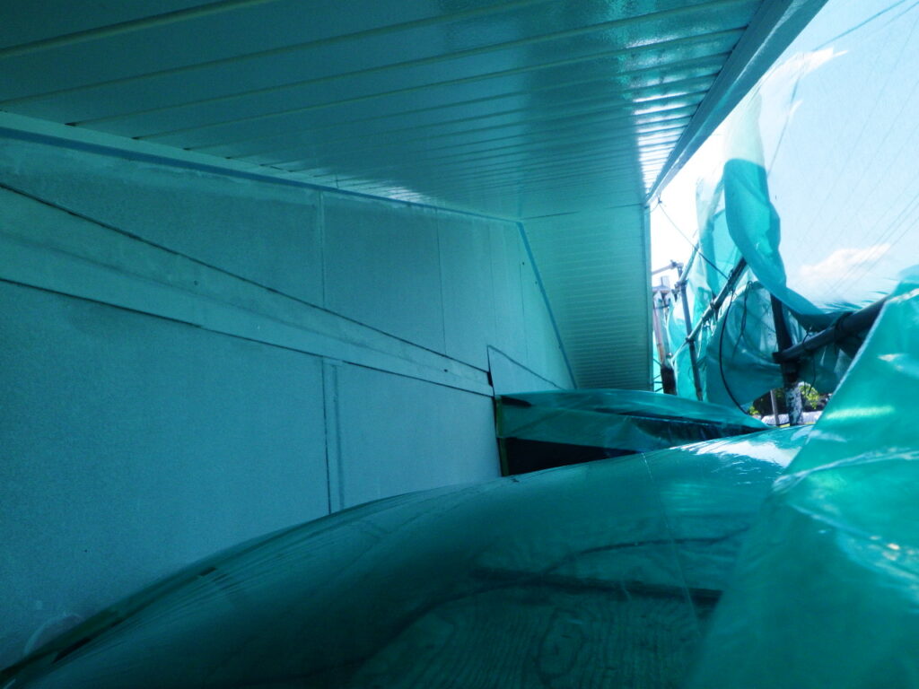 外壁下塗り塗装終了です