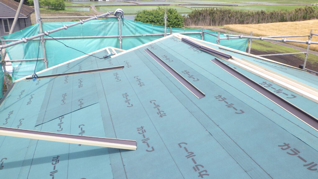 板金下地の取り付け終了です