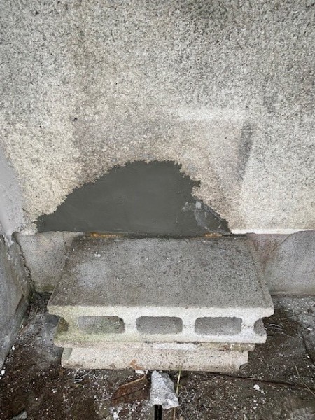 ラス網を貼りモルタル打設終了です