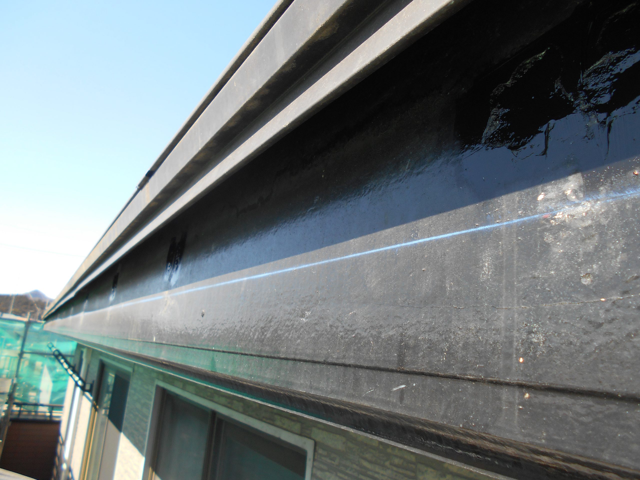 新しい勾配ラインの墨出し