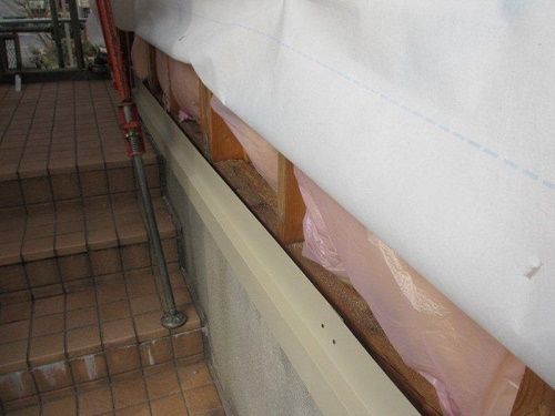 外壁張替工事　外壁下地