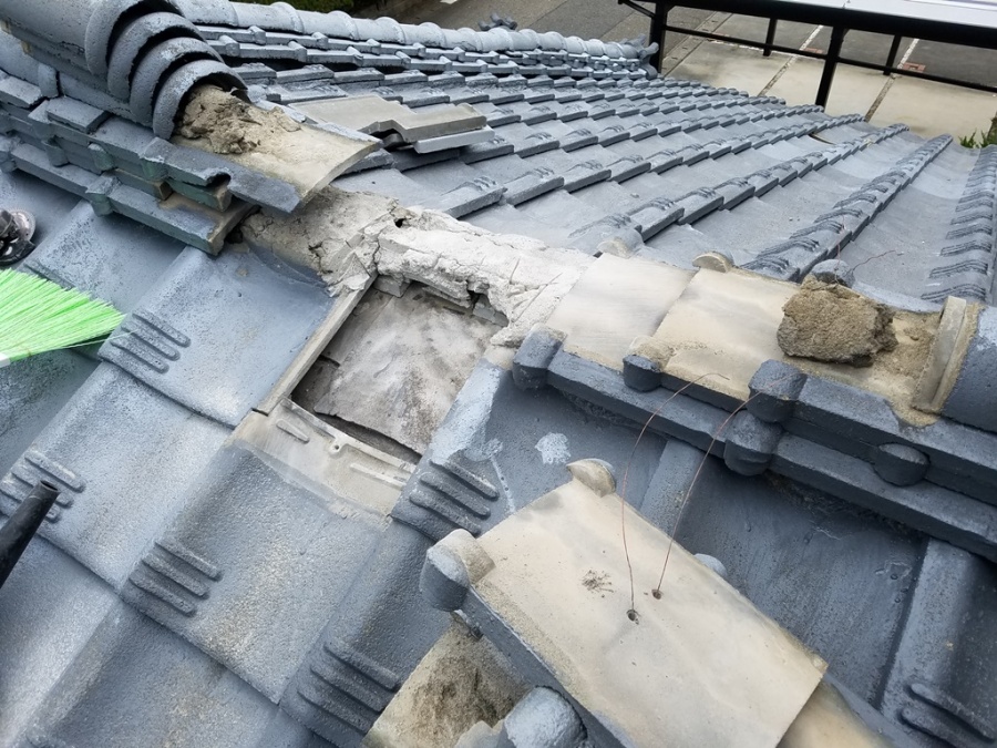 雨漏れ工事（瓦屋根）