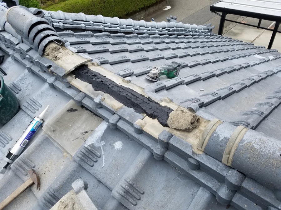 雨漏れ工事（瓦屋根）