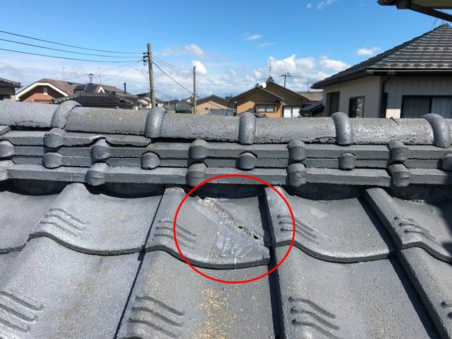 別角度からの破損確認