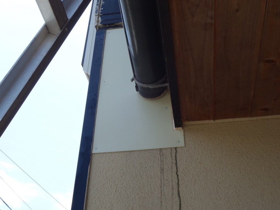 外壁剥離した箇所を修繕工事