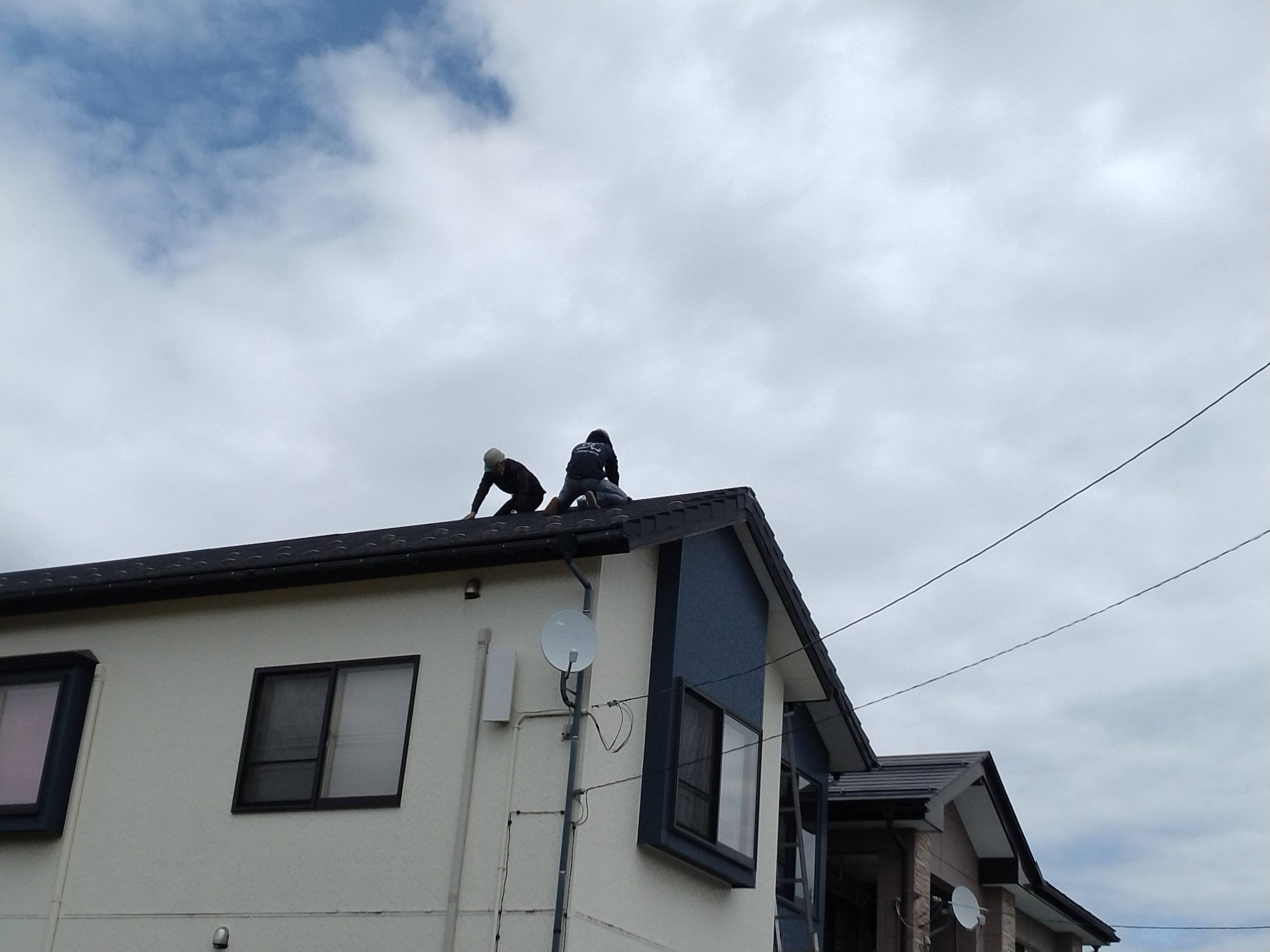 棟板金飛散　応急処置