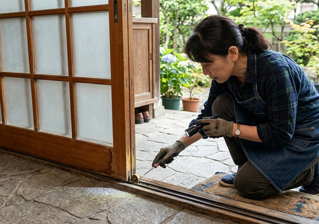 玄関戸メンテナンス