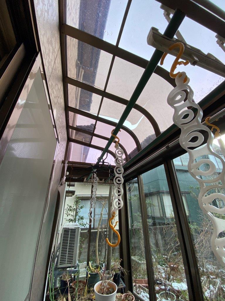 サンルームポリカ破損