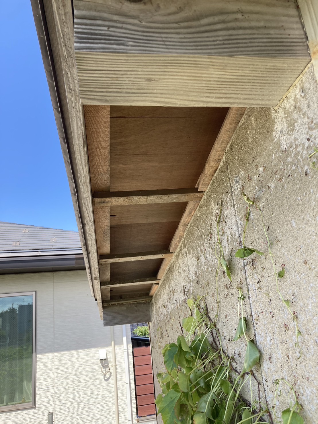 軒天張り替え工事着手