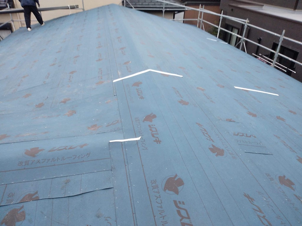 ルーフィングシート施工