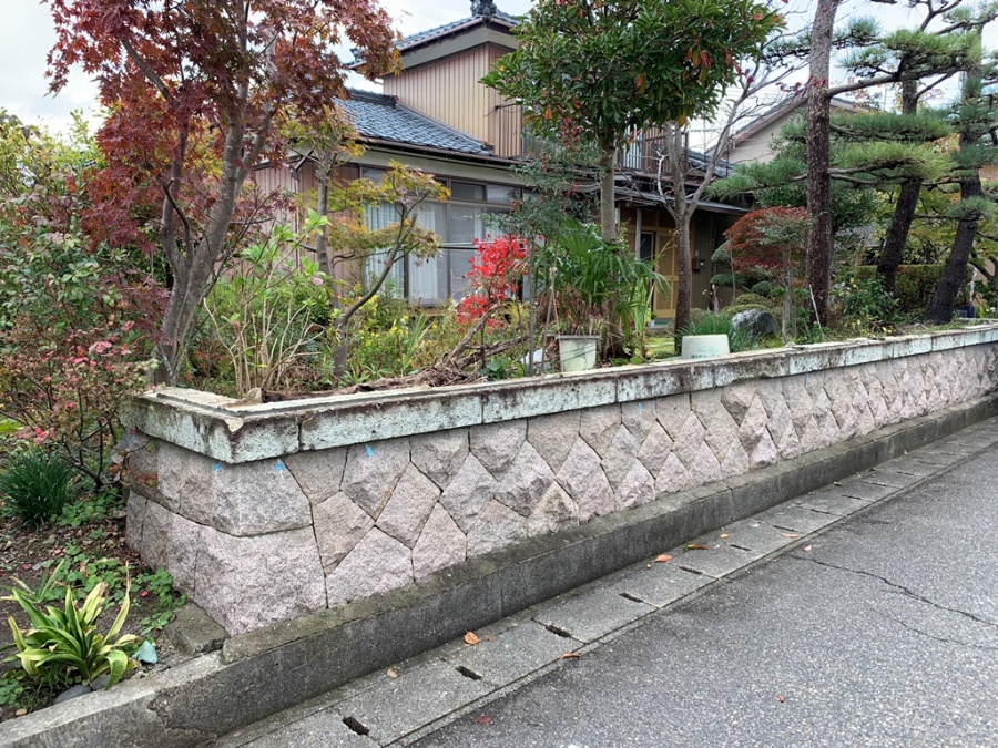 大谷石塀解体工事