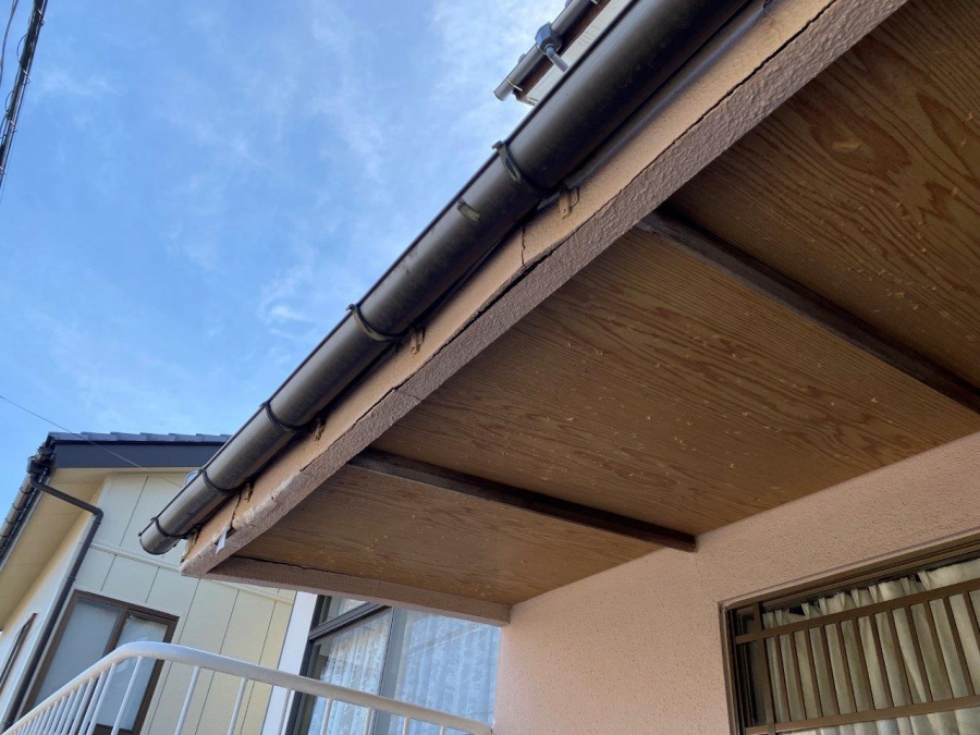 モルタル撤去後板金巻き工事