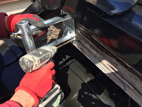 破風板　金具　アンテナ交換　中央区