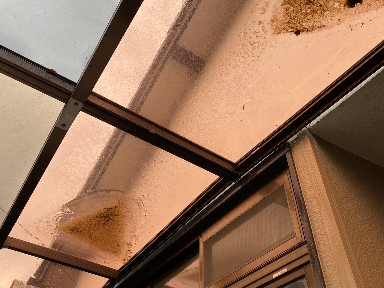 カーポートポリカ屋根破損