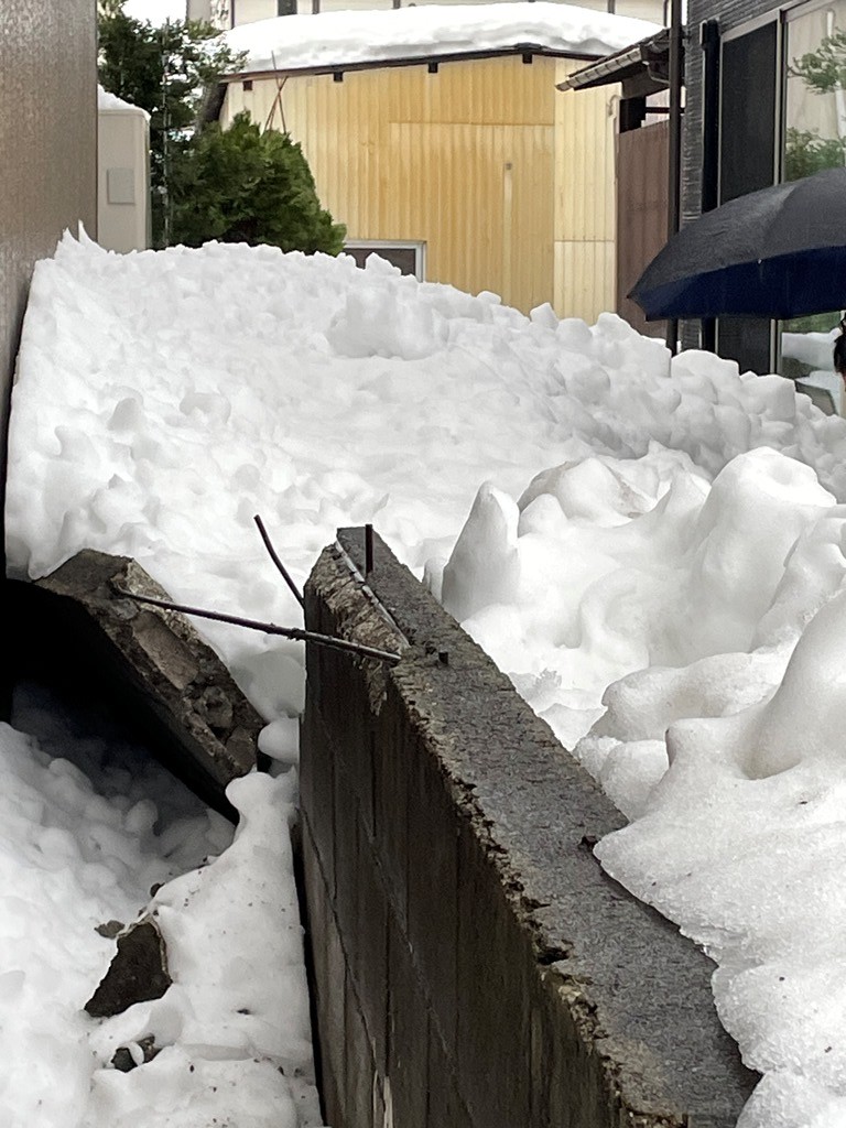 スノーメルトフェンス落下