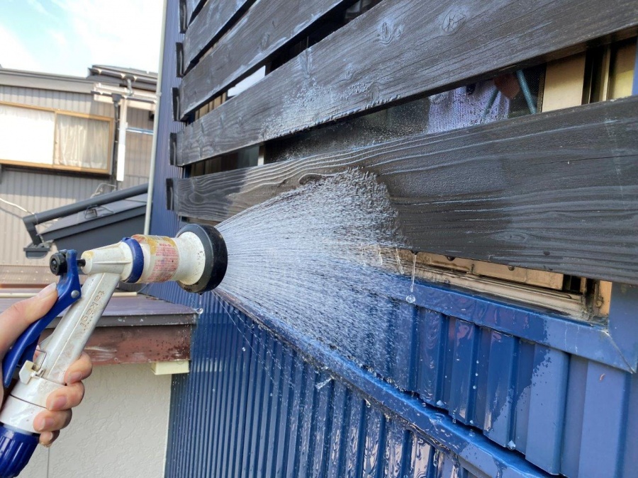 雨漏れ発生散水検査行いました