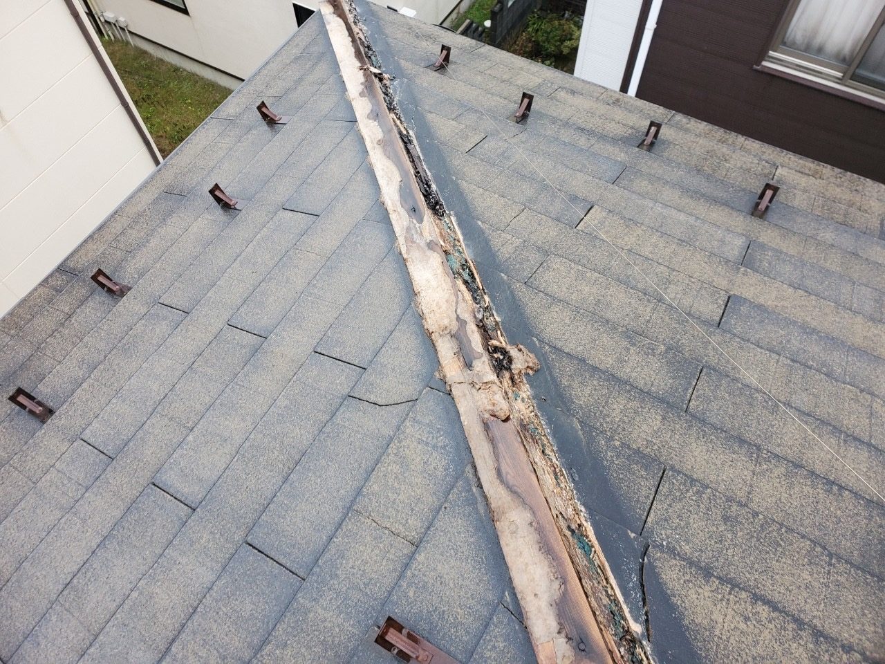 棟板金飛散　現地調査