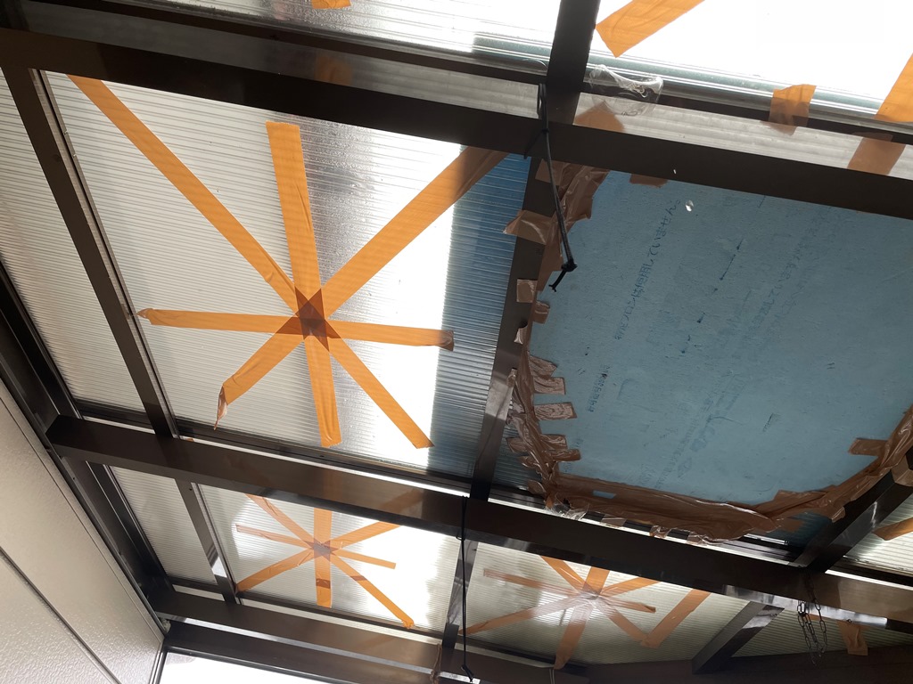 ベランダポリカ屋根張替工事