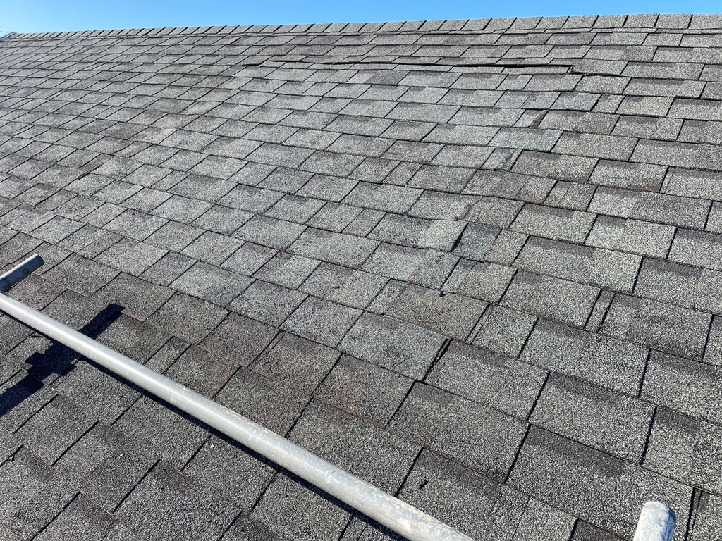 天窓を塞いだ箇所にオークリッジを葺きました