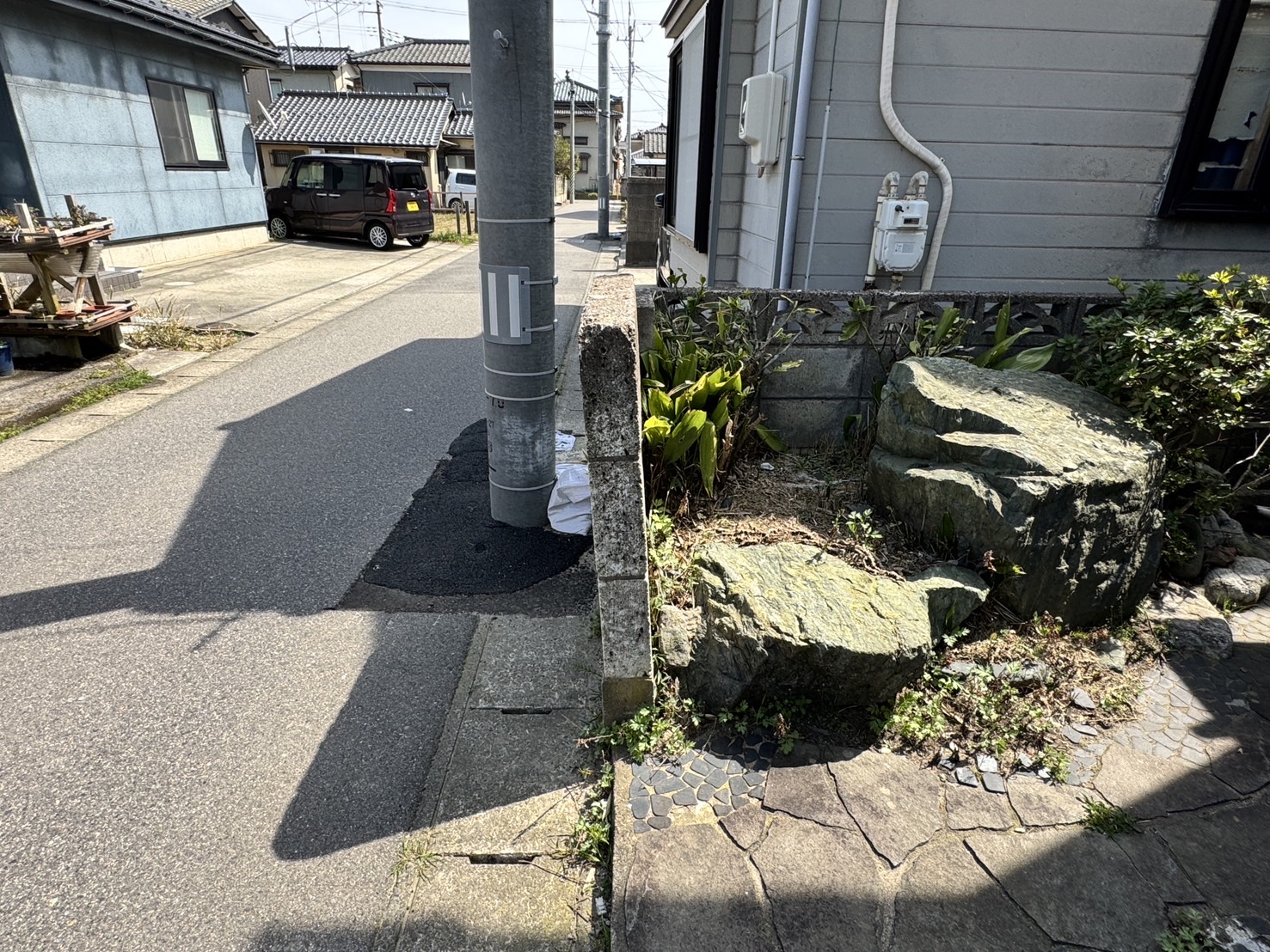 ブロックの傾き　現地調査