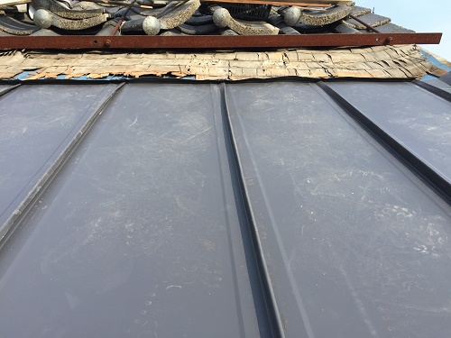 屋根張り　金属屋根