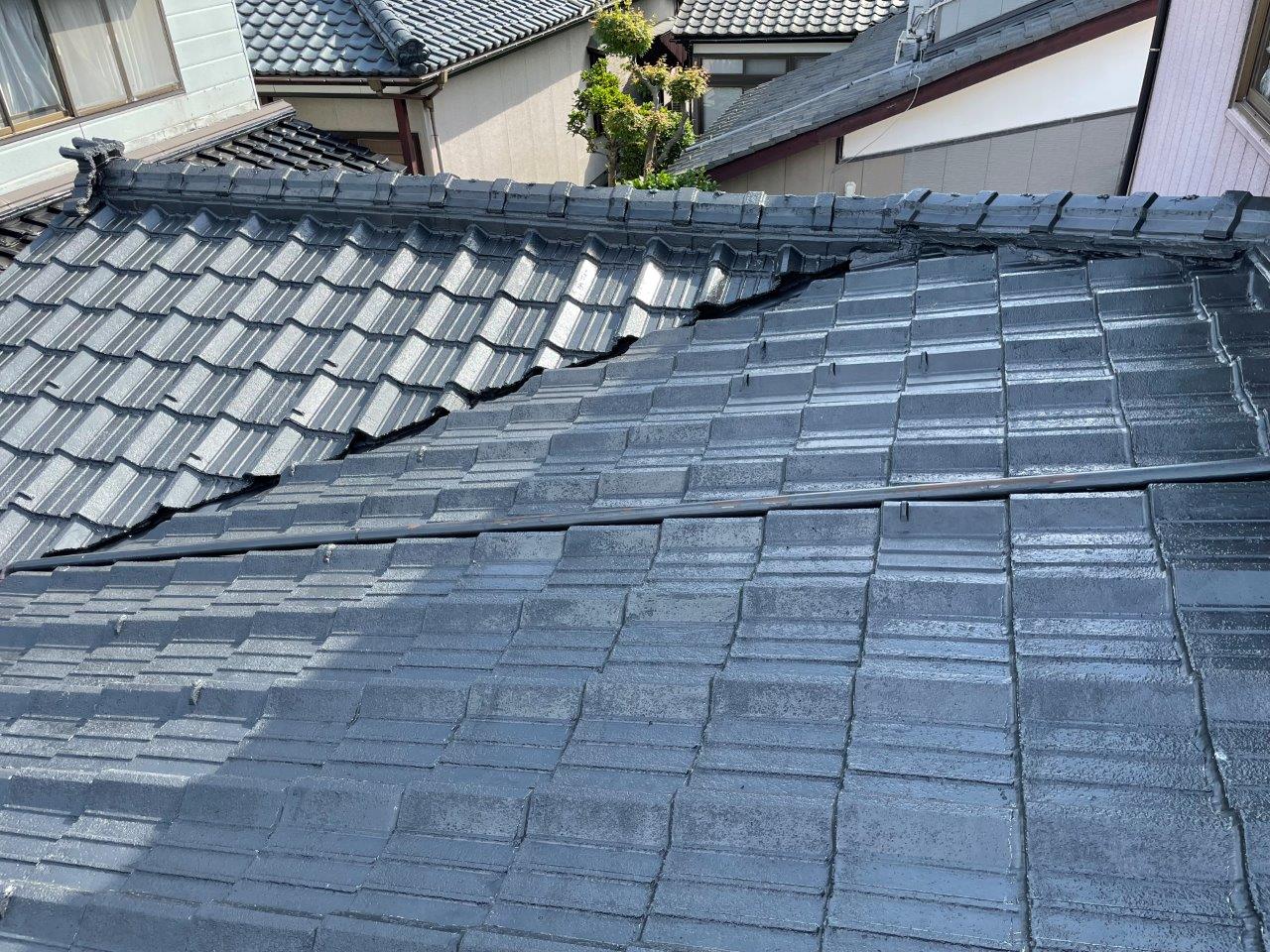 塗装した瓦屋根