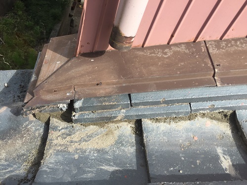 瓦屋根修繕　土居棟復旧