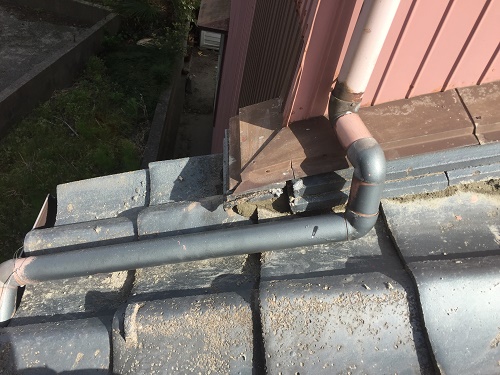 瓦屋根修繕　雨樋復旧　仕上げ