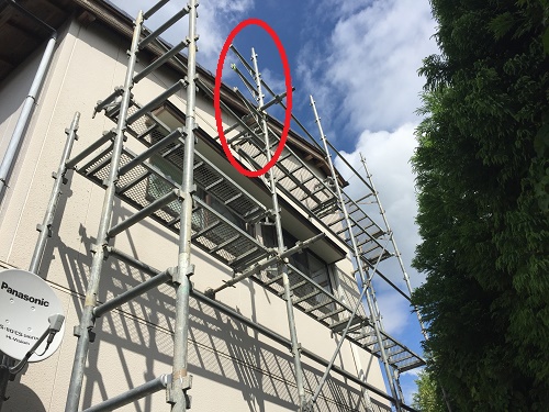 外壁塗装　足場の設置　心使い