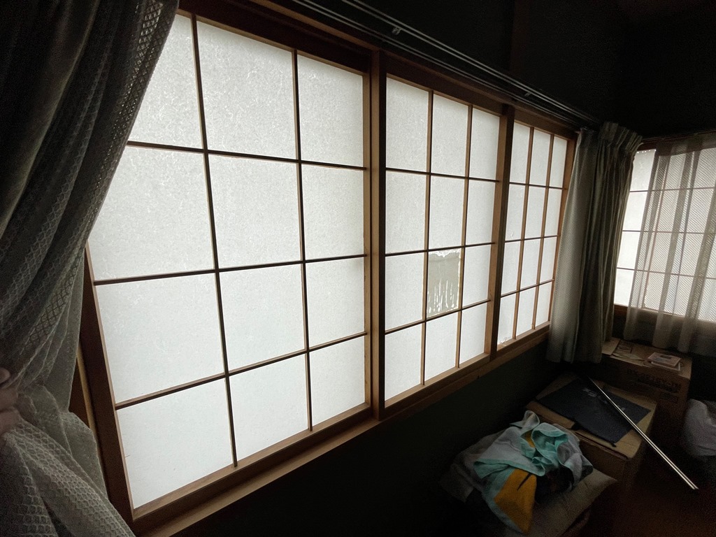 障子戸張り替え　現地調査