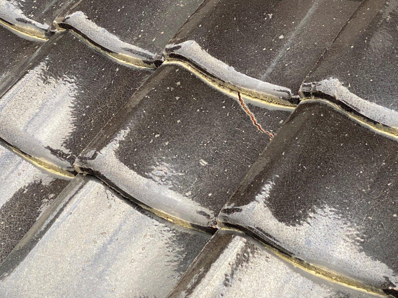 築45年瓦屋根　雨漏れ　現地調査