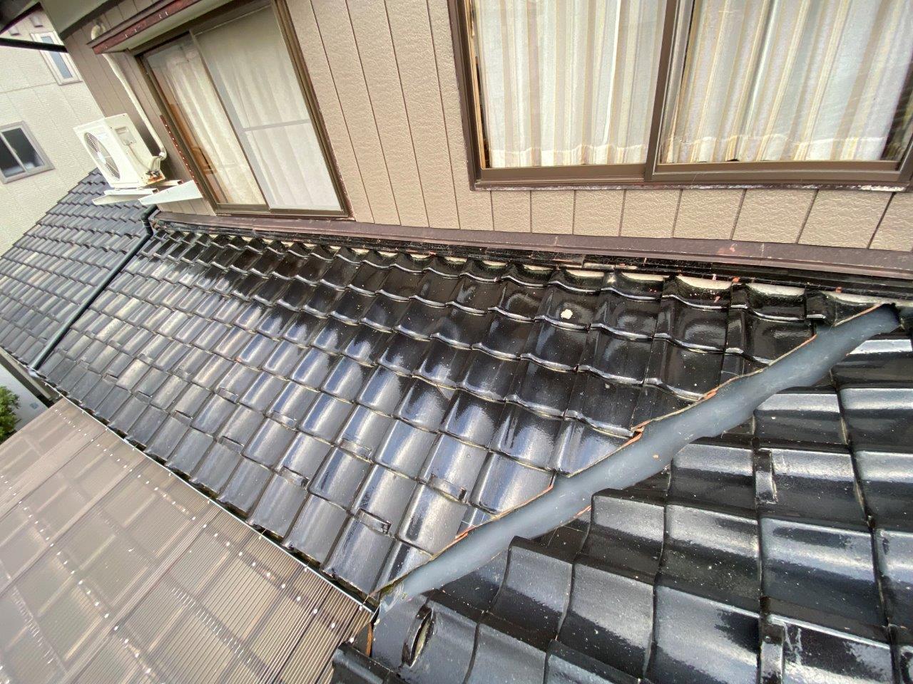 築45年瓦屋根　雨漏れ　現地調査