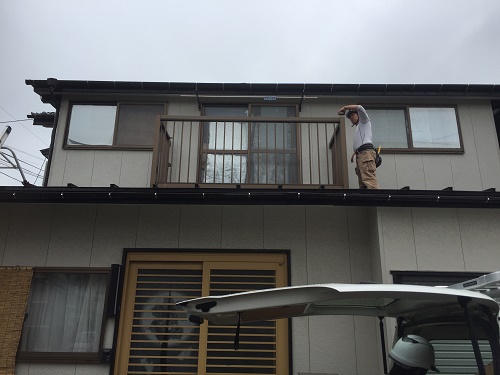 既存ベランダ　一時撤去