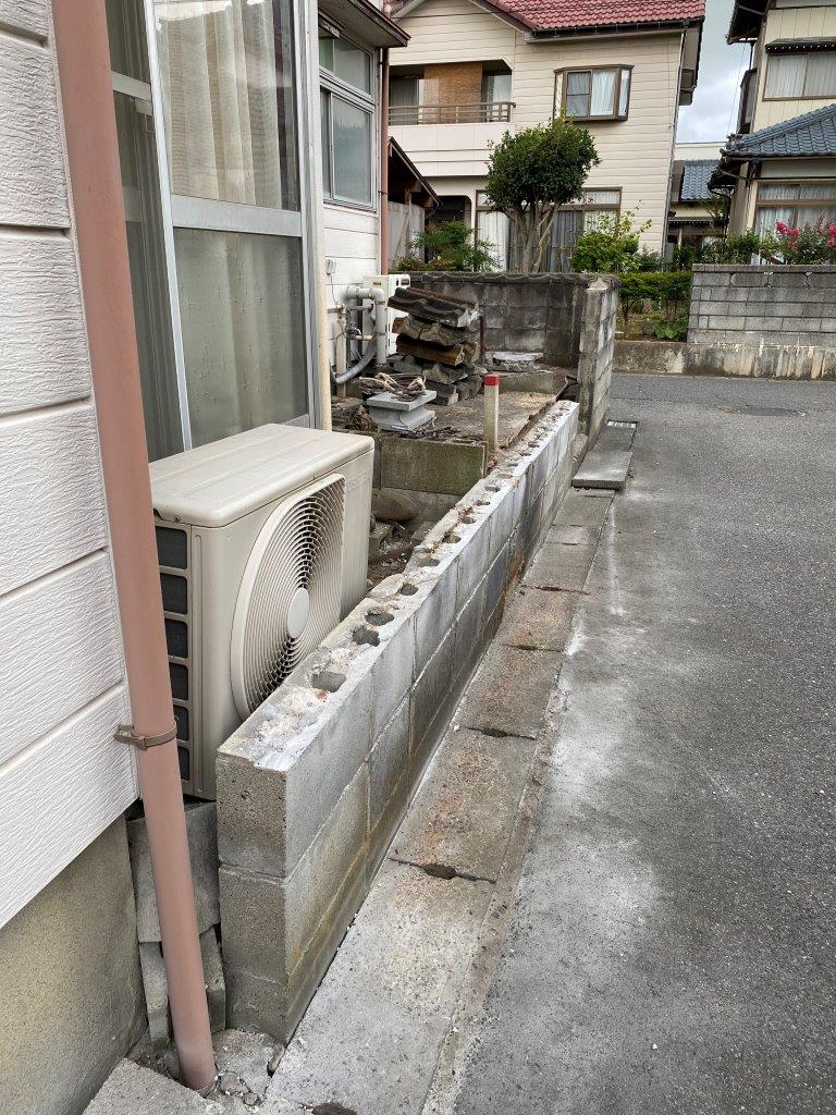 ブロック塀解体