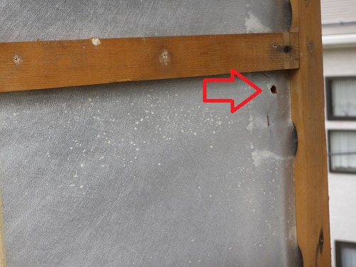 外壁内部下地無し