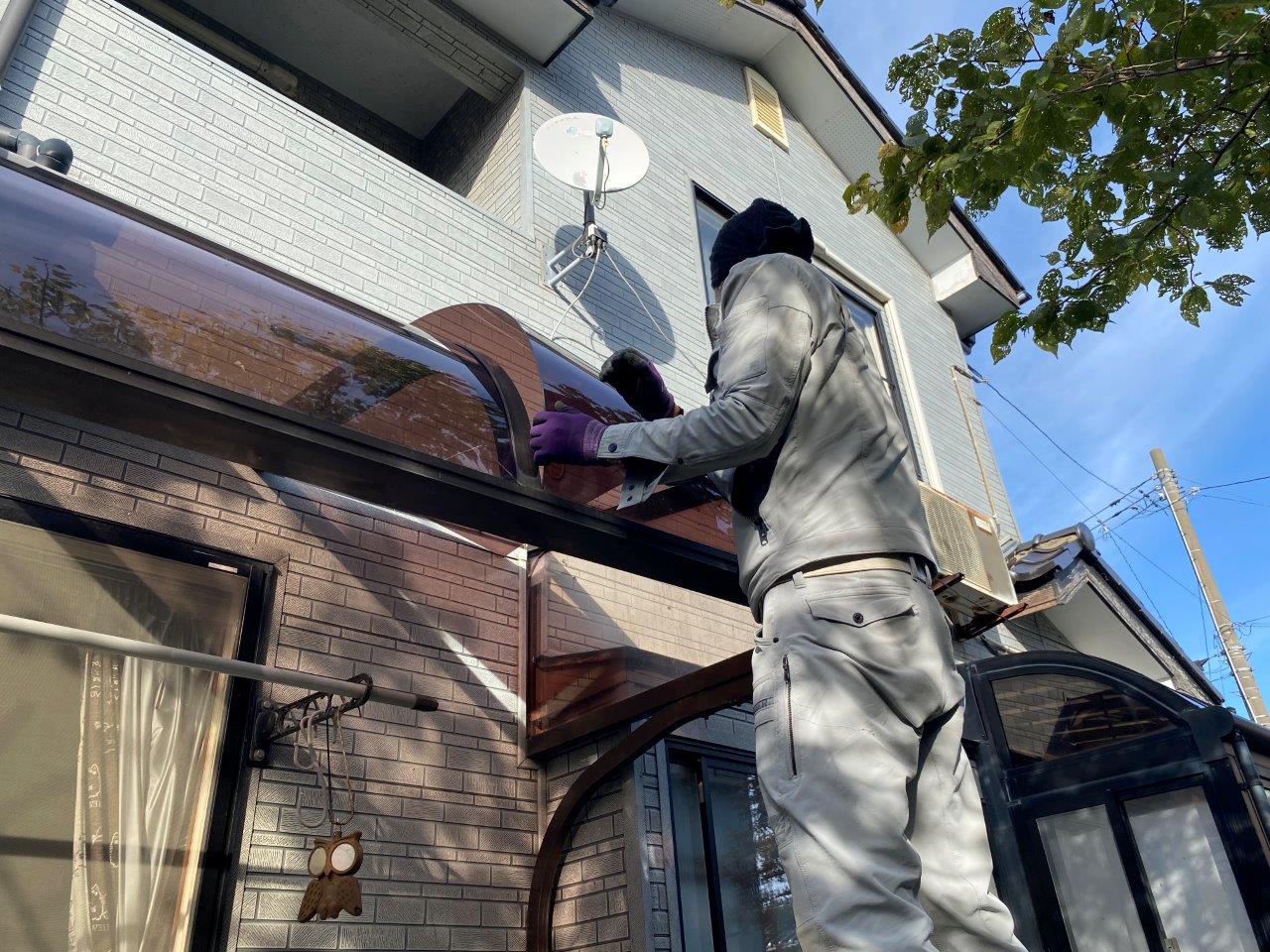 ポリカ飛散　現地調査