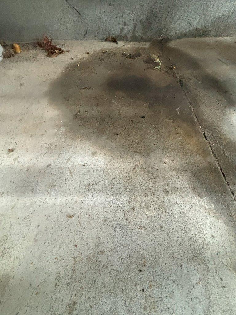 エアコン室外機下の水漏れ　現地調査