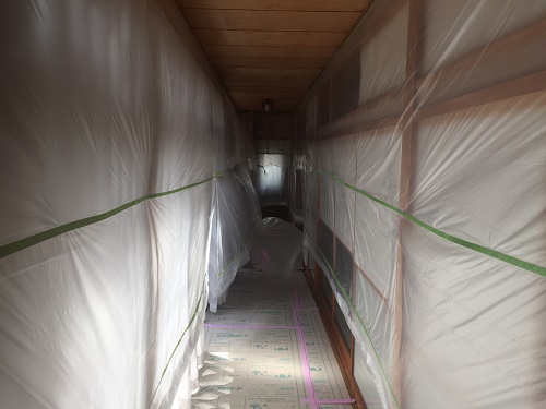 室内養生　途中