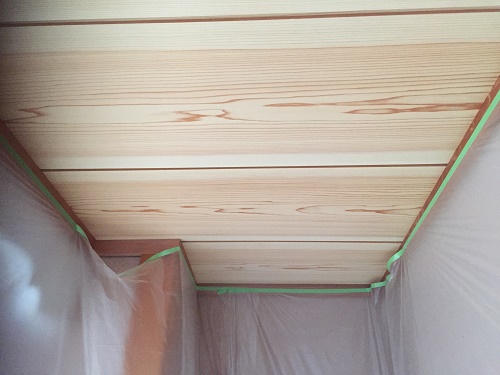 天井　突板天井　杉