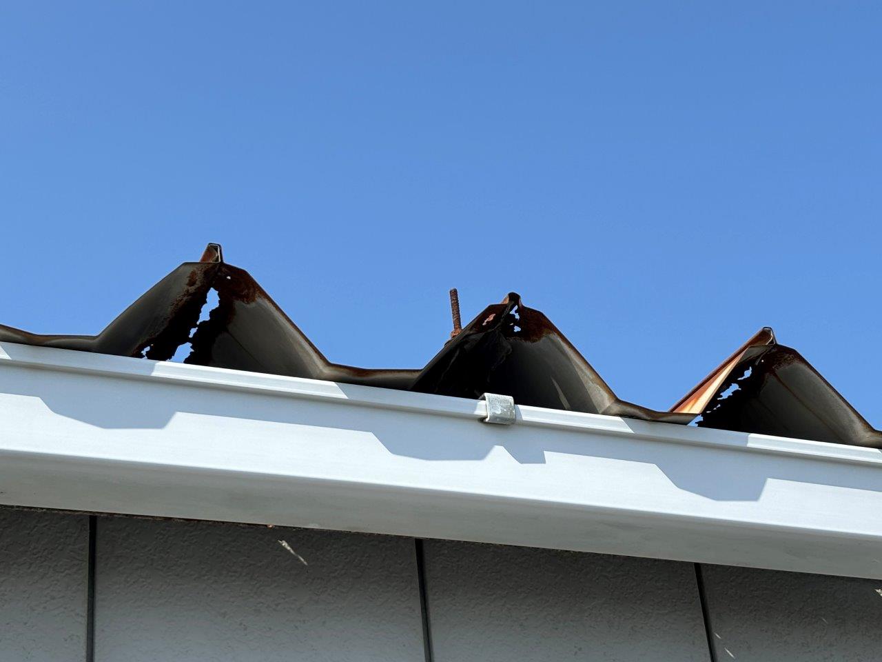 天井雨漏れ　現地調査