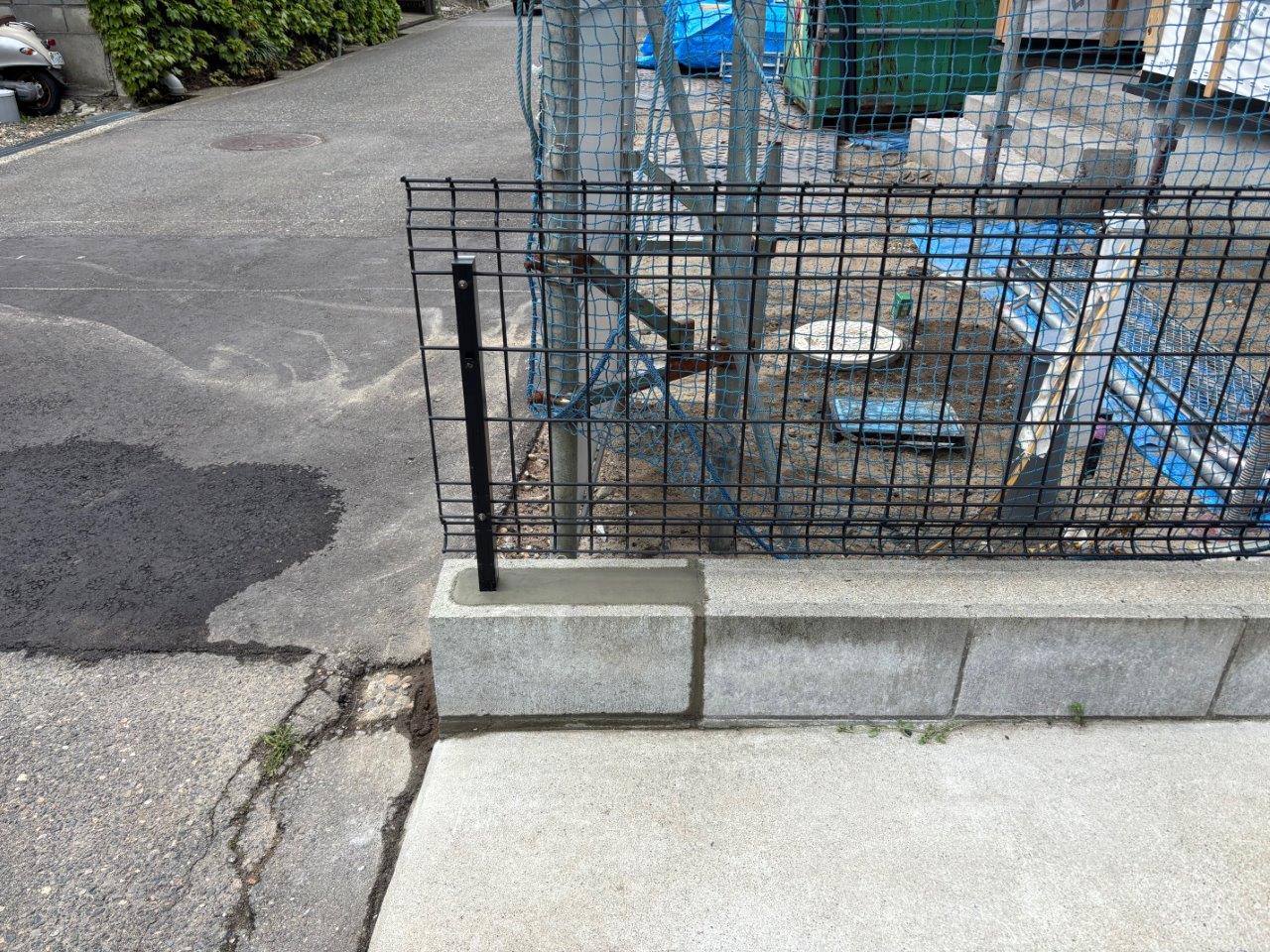 ブロック塀の修理工事