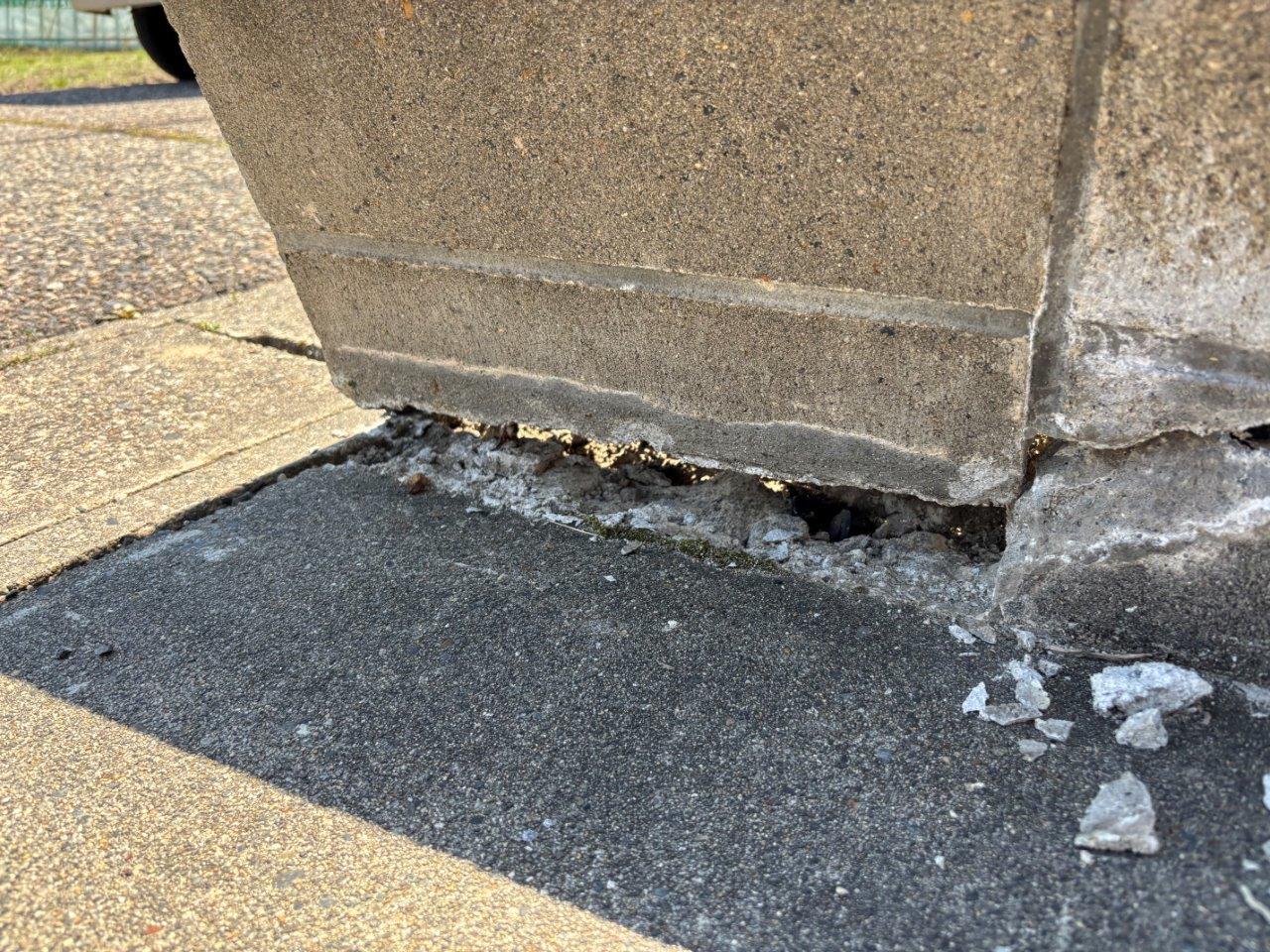 ブロック破損　現地調査